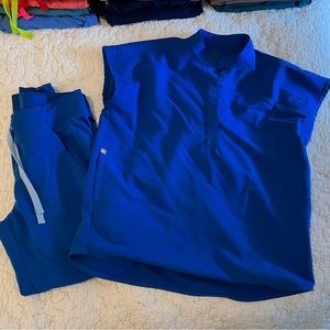 Figs Royal Blue XXS Rafaela Too and XSP Zamora Joggers